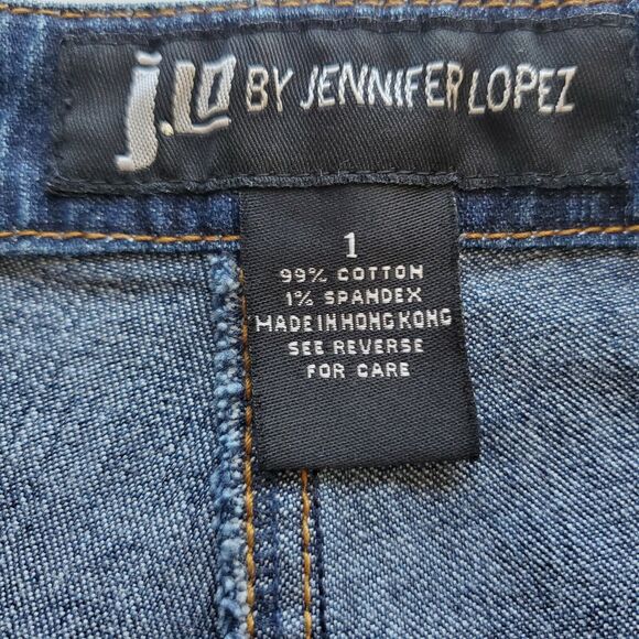 Jennifer Lopez JLO Womens Capri Jeans Size 1 Stretch Zippers No Pockets Juniors - Picture 7 of 7